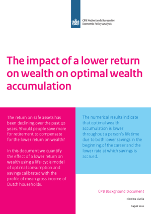 The impact of a lower return on wealth on optimal wealth accumulation