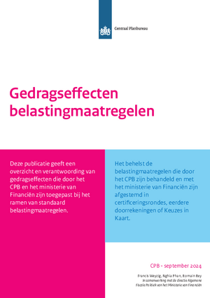 Gedragseffecten belastingmaatregelen