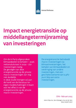 Impact van energietransitie op middellangetermijnraming van investeringen