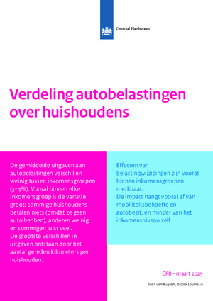 Verdeling autobelastingen over huishoudens