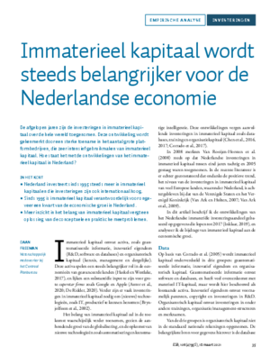 Immaterieel kapitaal wordt steeds belangrijker voor de Nederlandse economie