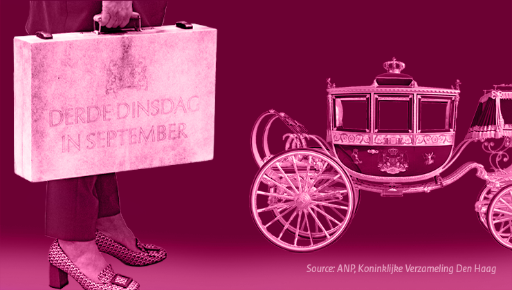 The briefcase from Budget Day, containing the budget, and the carriage in which the king and queen will be transported