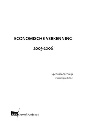 Economische Verkenning 2003-2006