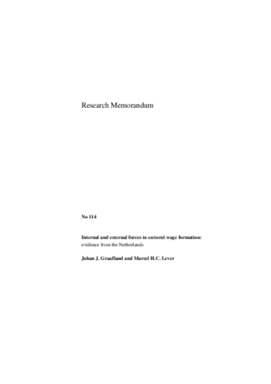 Internal and external forces in sectoral wage formation: evidence from the Netherlands