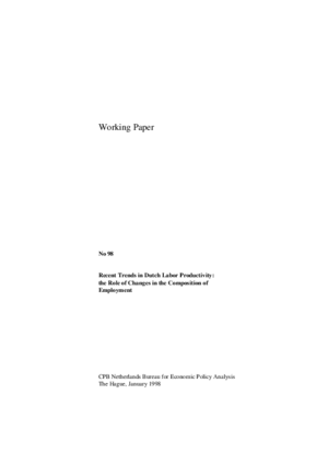 Recent trends in Dutch labor productivity: the role of changes in the composition of employment