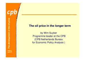 Presentation 'The oil price in the longer term'