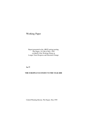 De Europese Economie in het jaar 2000; verslag van de AIECE voorjaarsvergadering; Den Haag, 10-12 mei 1995, namens de werkgroep langetermijnvoorspellingen en structurele veranderingen